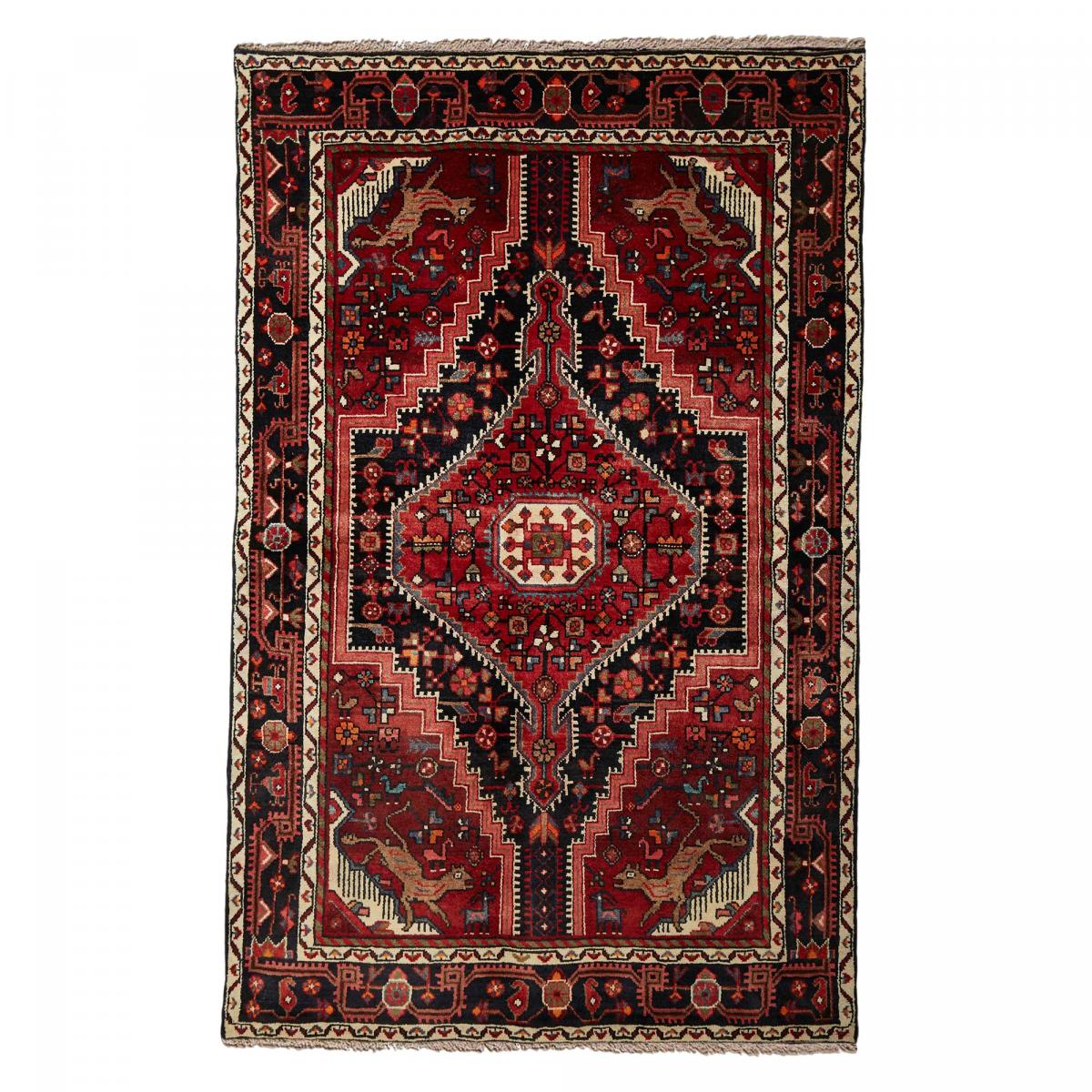 Tapis d'orient au motif oriental, noué main, HAMADAN 38