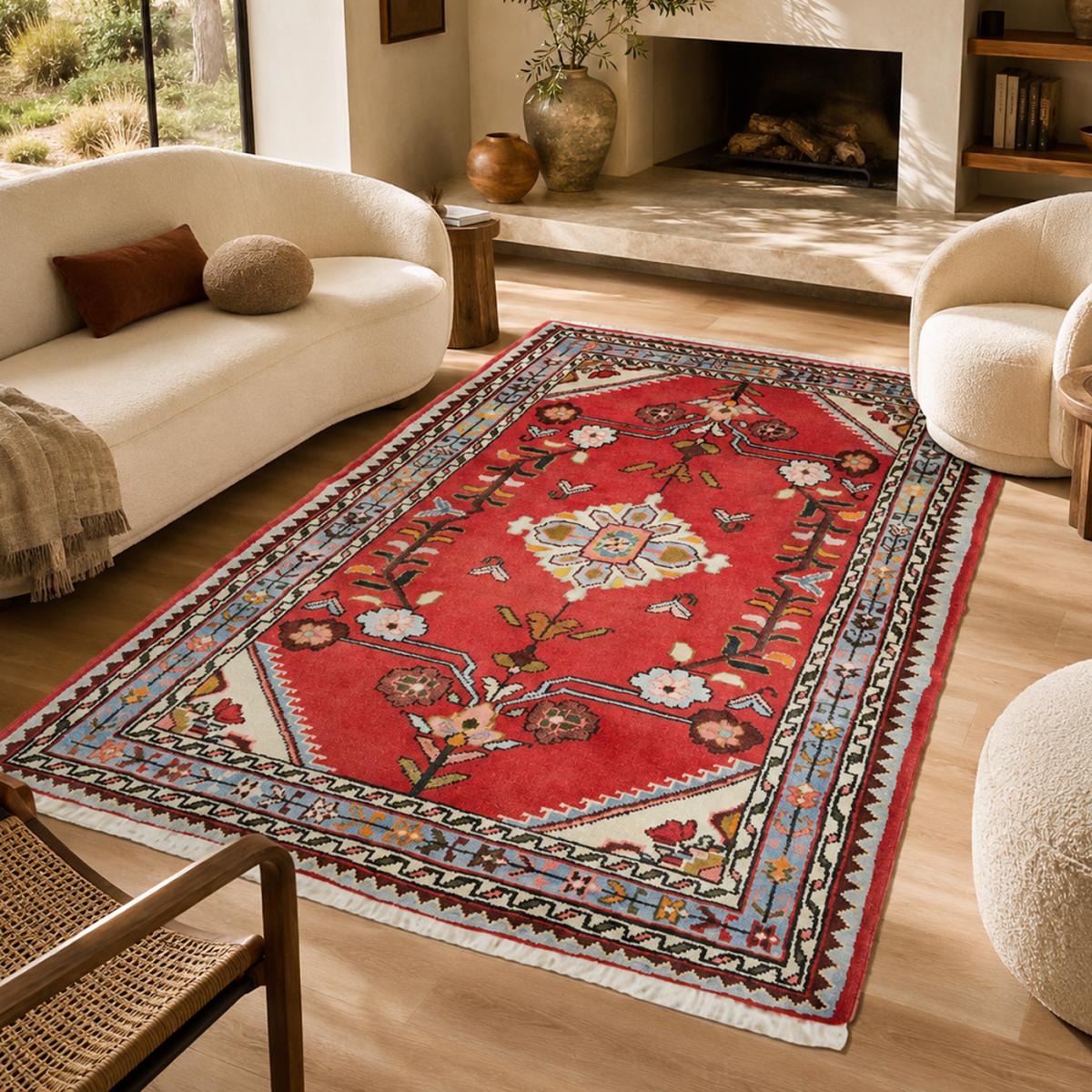 Tapis d'orient au motif oriental, noué main, HAMADAN 39 — vue 3