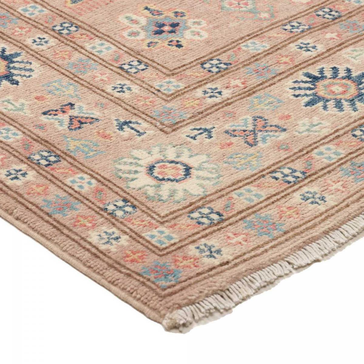Tapis salon géométrique noué main, authentique en laine naturelle — vue 5