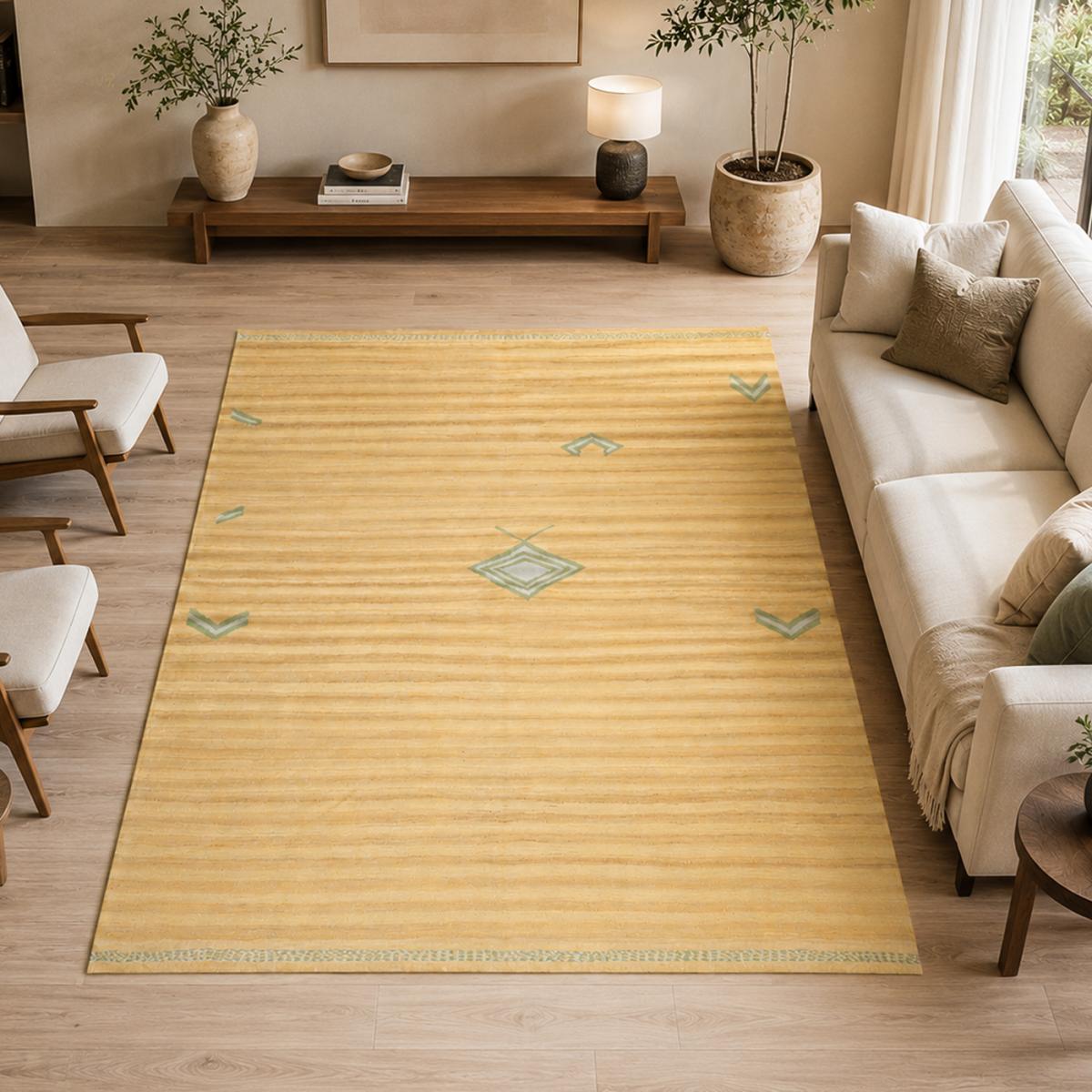 Tapis kilim géométrique, tissé plat en laine, KELIM KU 3 — vue 3