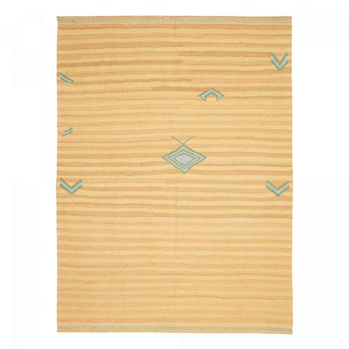 Tapis kilim géométrique, tissé plat en laine, KELIM KU 3