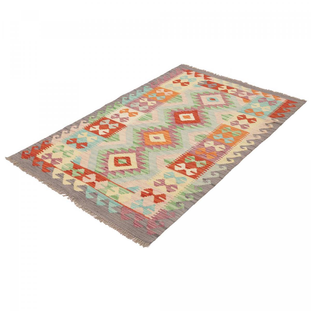 Tapis kilim géométrique en laine, tissé à plat, KILIM 63 — vue 4