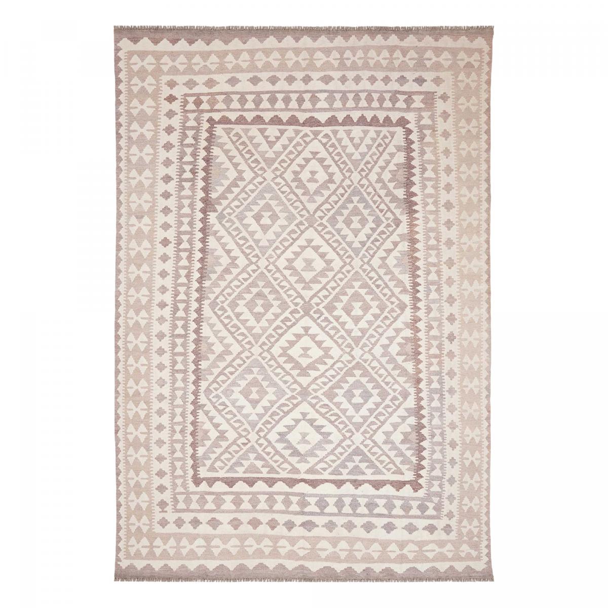 Tapis kilim géométrique, tissé plat en laine, KILIM 67