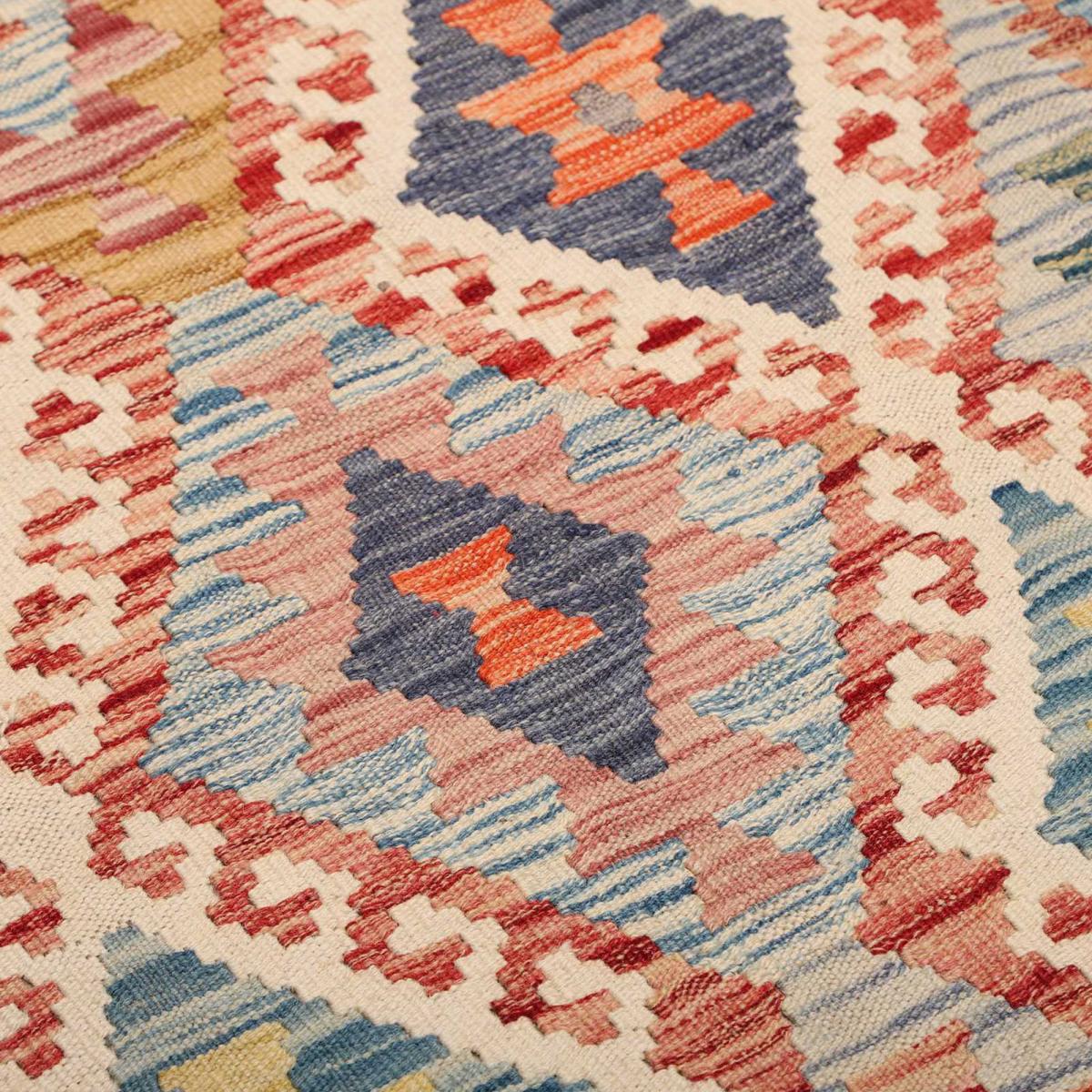 Tapis kilim, motif ethnique, tissé à plat, laine naturelle, KILIM 69 — vue 5
