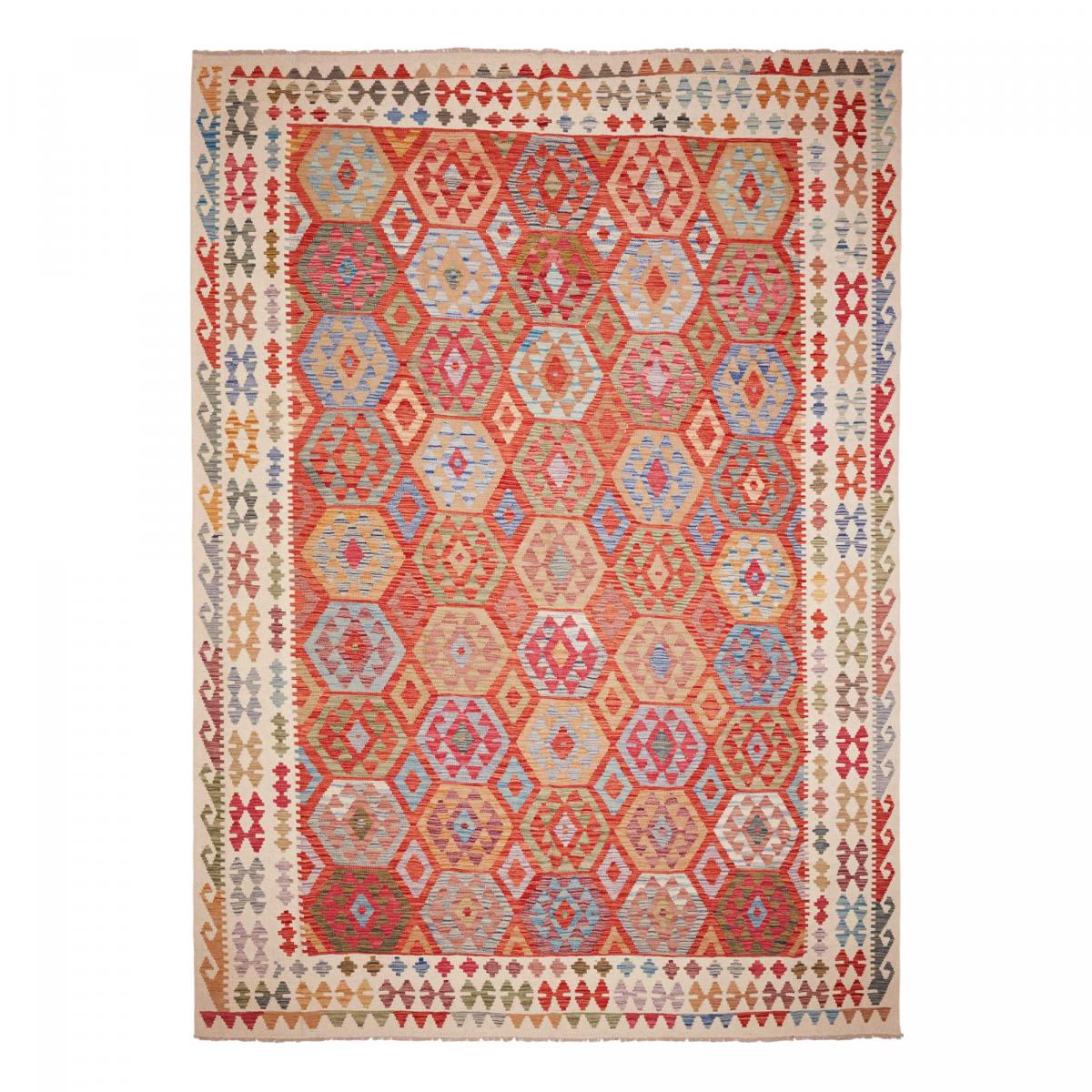 Tapis kilim, motif géométrique, tissé plat en laine, KILIM 71