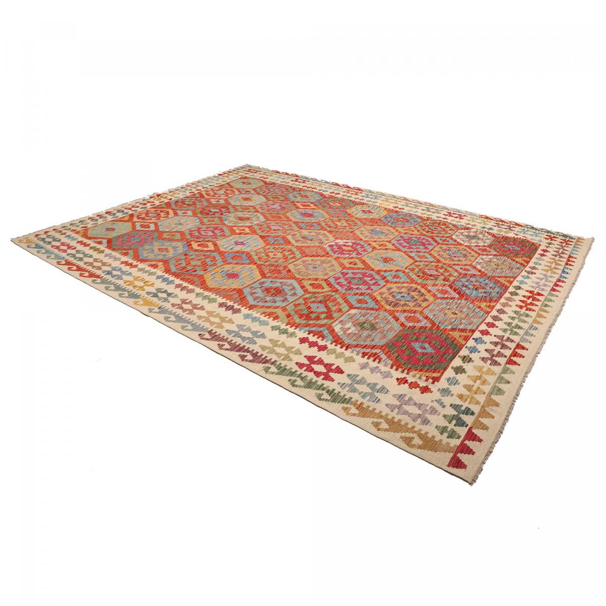 Tapis kilim, motif géométrique, tissé plat en laine, KILIM 71 — vue 4