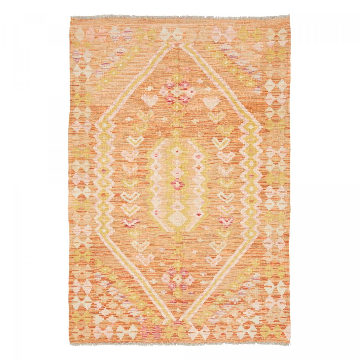 Tapis kilim au motif ethnique, tissé plat en laine, KILIM 74