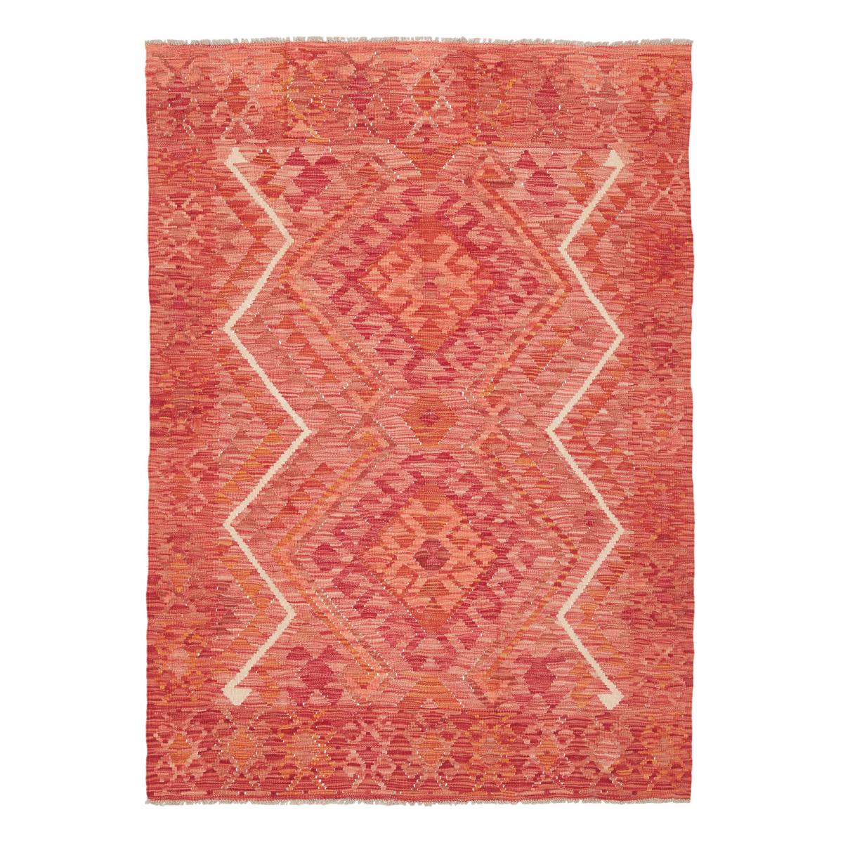 Tapis kilim géométrique, tissé plat en laine, KILIM 77