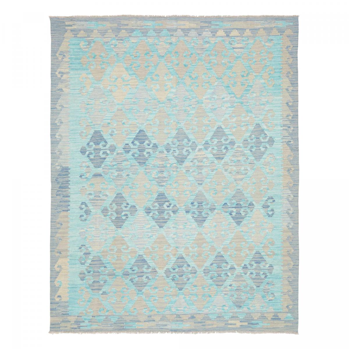 Tapis kilim géométrique, tissé plat en laine naturelle, KILIM 79