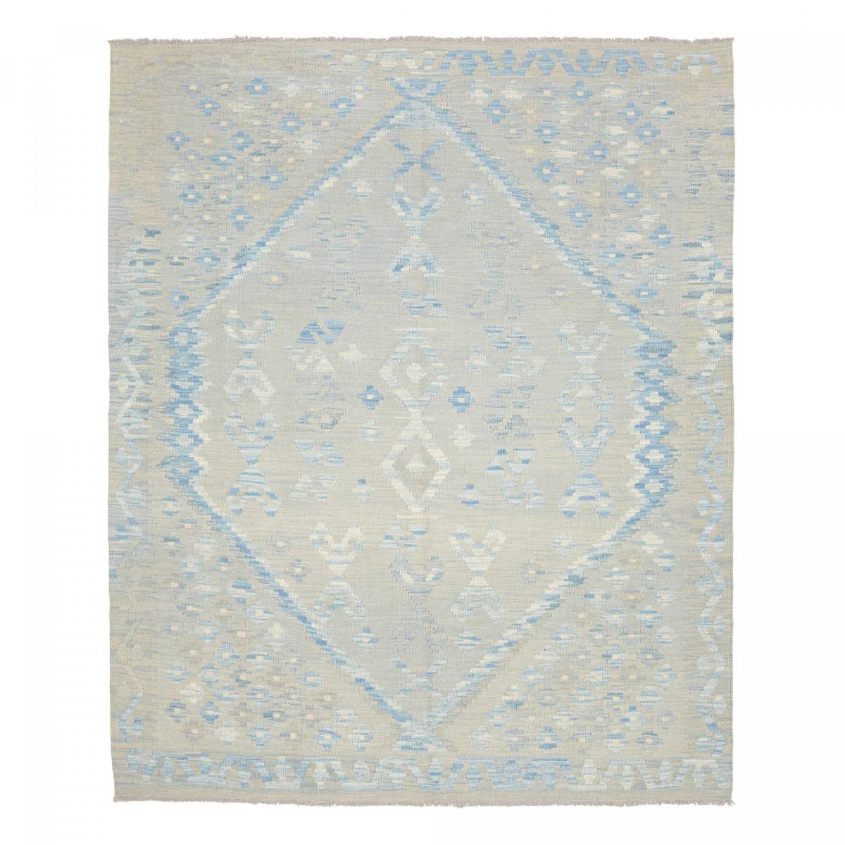 Tapis kilim géométrique, tissé plat en laine naturelle, KILIM 80
