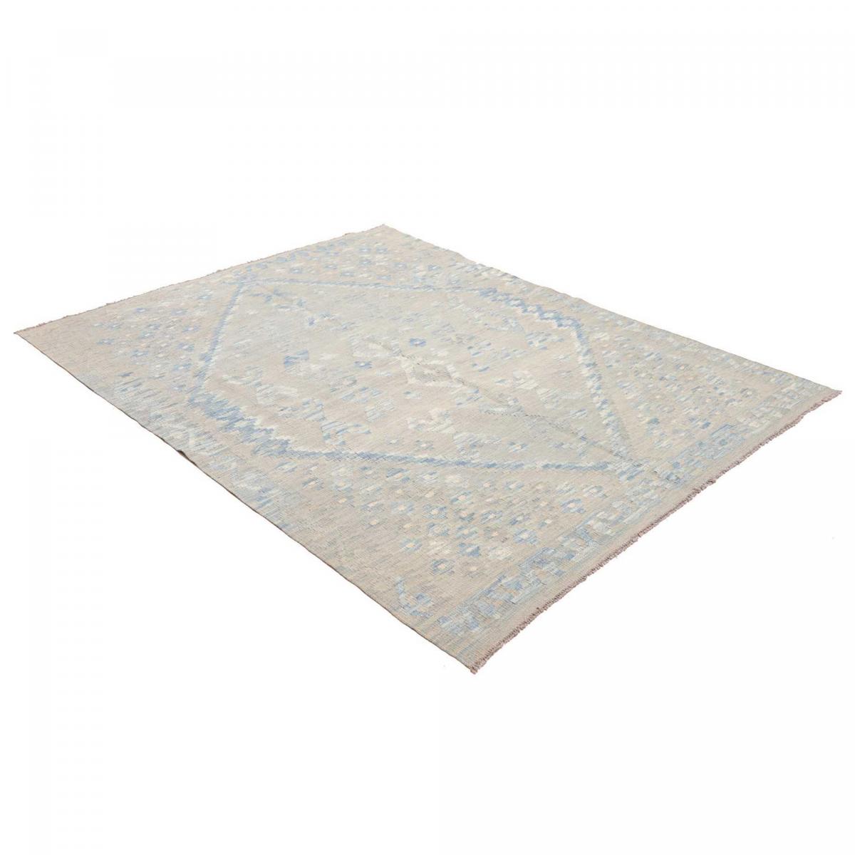 Tapis kilim géométrique, tissé plat en laine naturelle, KILIM 80 — vue 4