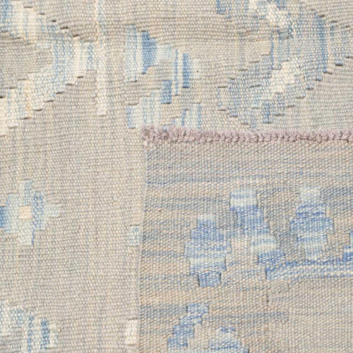 Tapis kilim géométrique, tissé plat en laine naturelle, KILIM 80 — vue 6