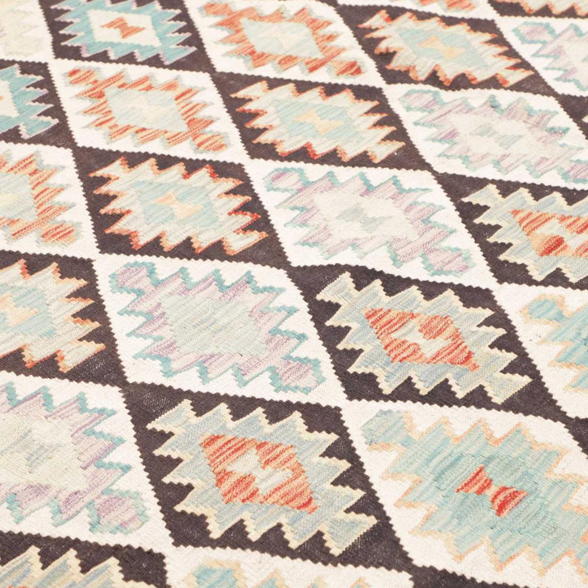 Tapis kilim ethnique, tissé plat en laine naturelle, artisanal — vue 5