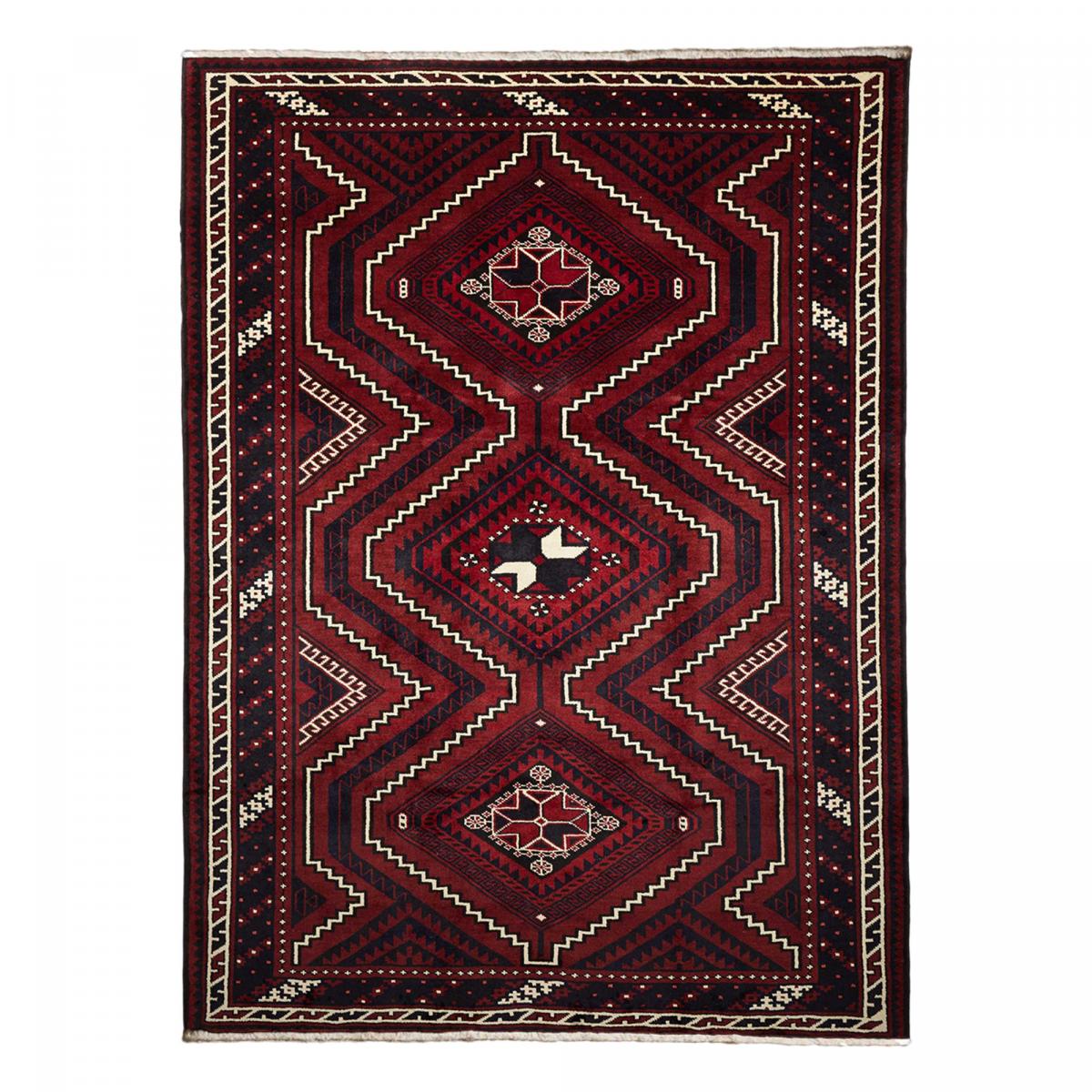 Tapis salon géométrique, noué main en laine artisanale, LORI 6