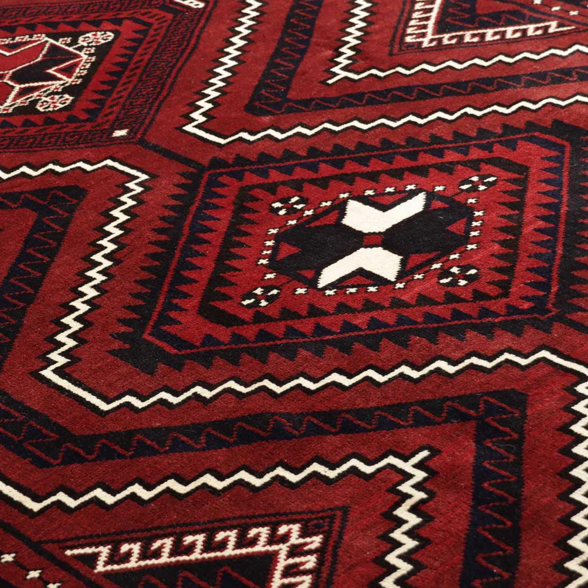 Tapis salon géométrique, noué main en laine artisanale, LORI 6 — vue 6