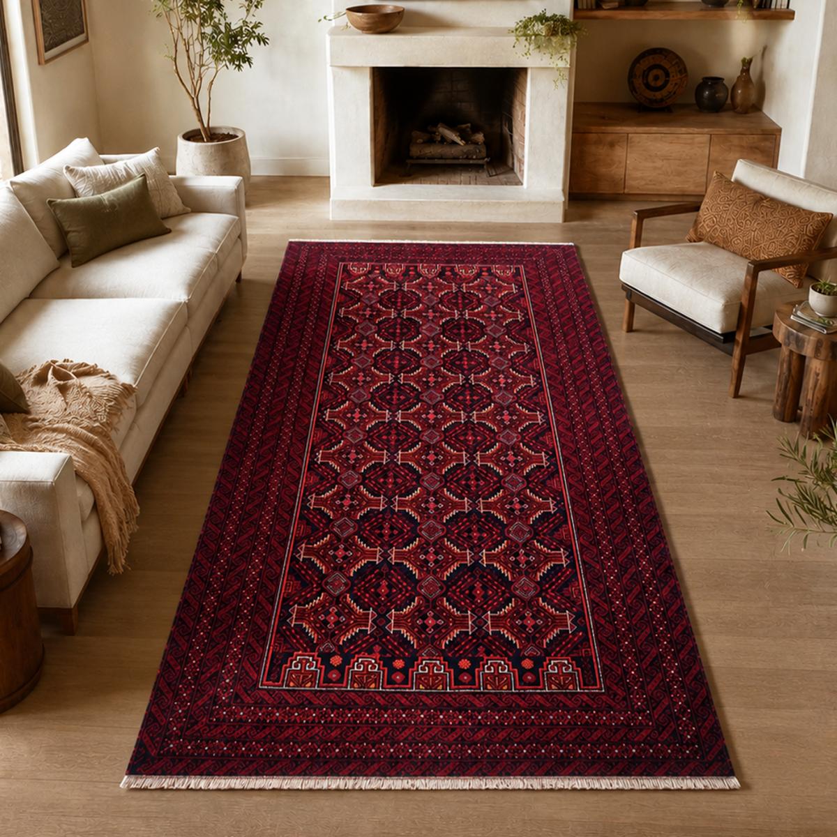 Tapis salon au motif traditionnel, noué à la main, BALUTSCH 8 — vue 3