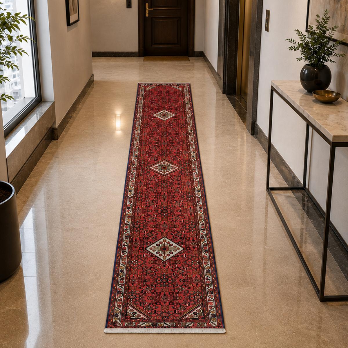 Tapis d'orient au motif oriental, noué main, HAMADAN 164 — vue 3