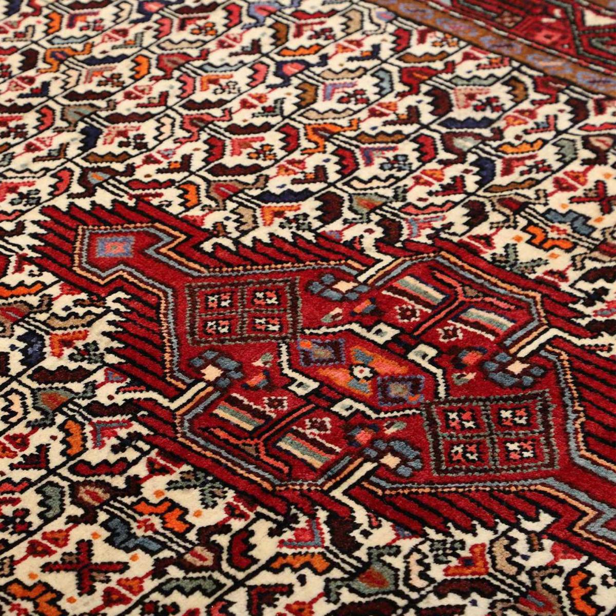 Tapis d'orient, motif persan traditionnel, noué main, HAMADAN 47 — vue 6