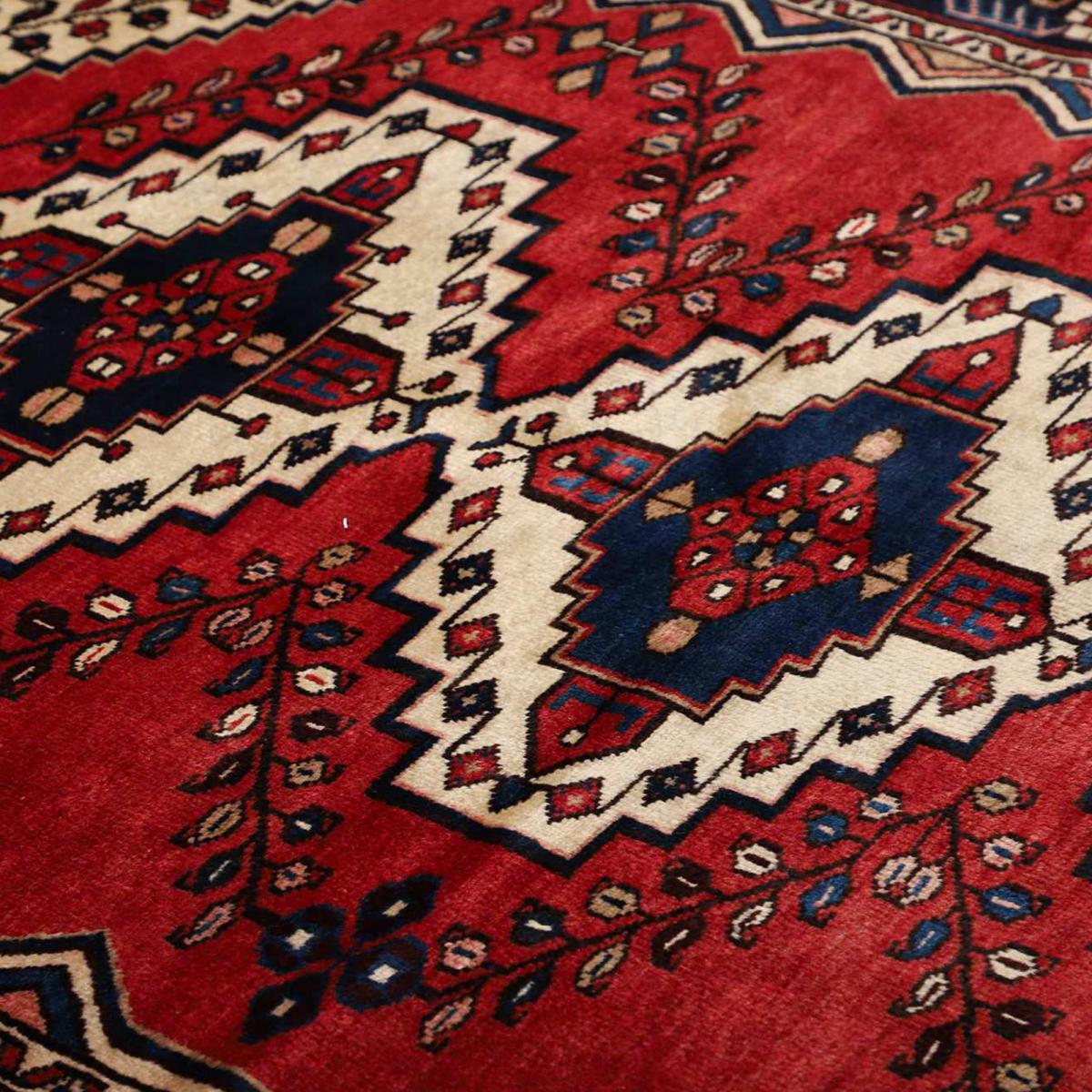 Tapis d'orient, motif oriental artisanal, noué main en laine — vue 6