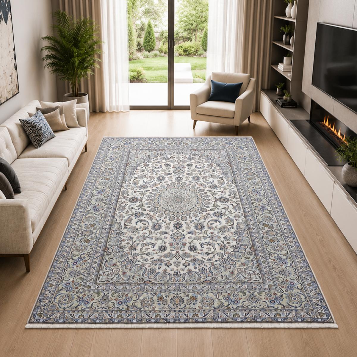 Tapis d'orient aux motifs orientaux, noué main, KASHAN 5 — vue 3