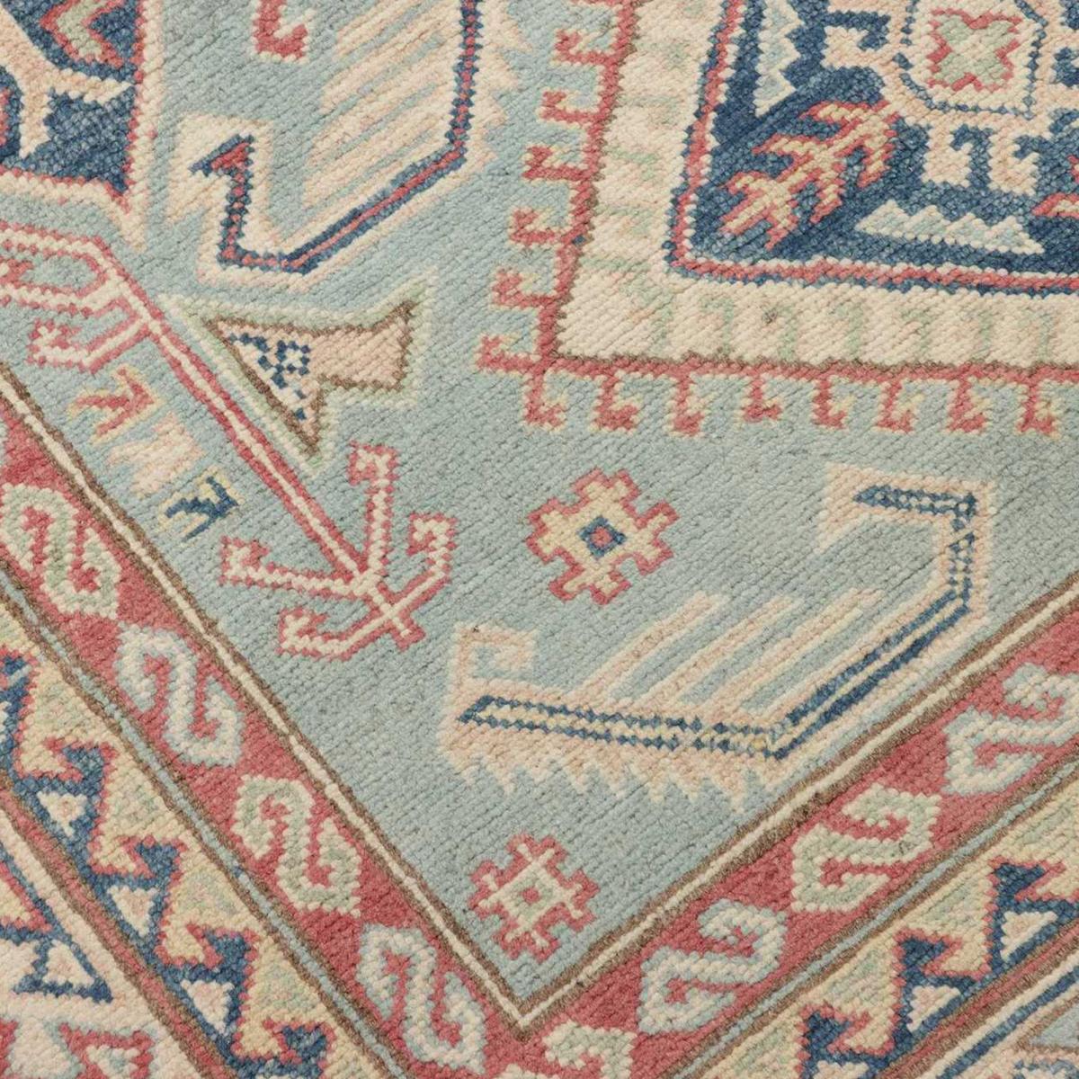 Tapis salon géométrique, noué main en laine, KAZAK CO 68 — vue 6
