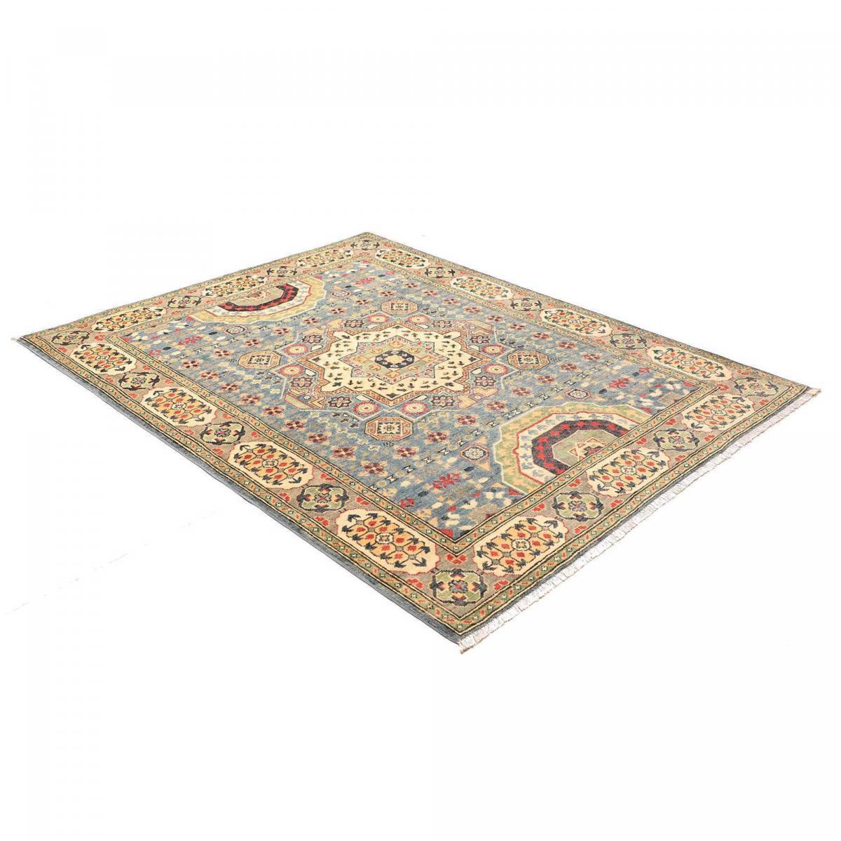 Tapis salon, motif géométrique noué main, laine naturelle, KAZAK CO 69 — vue 4