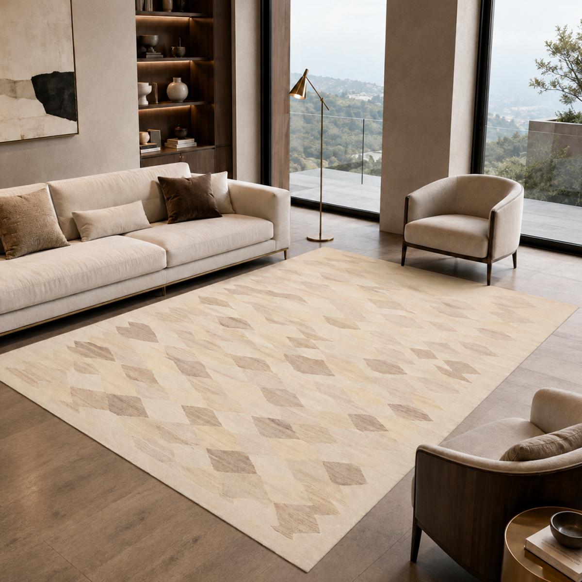 Tapis kilim, motif géométrique authentique, tissé plat, KELIM KU 4 — vue 3