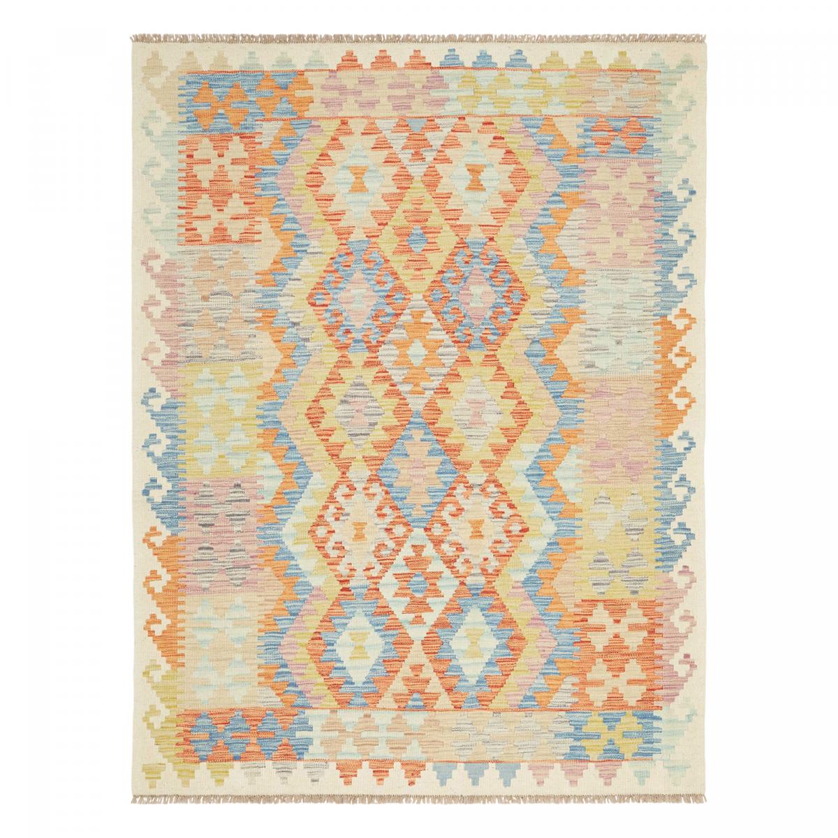 Tapis kilim, motif géométrique artisanal en laine, KILIM 85