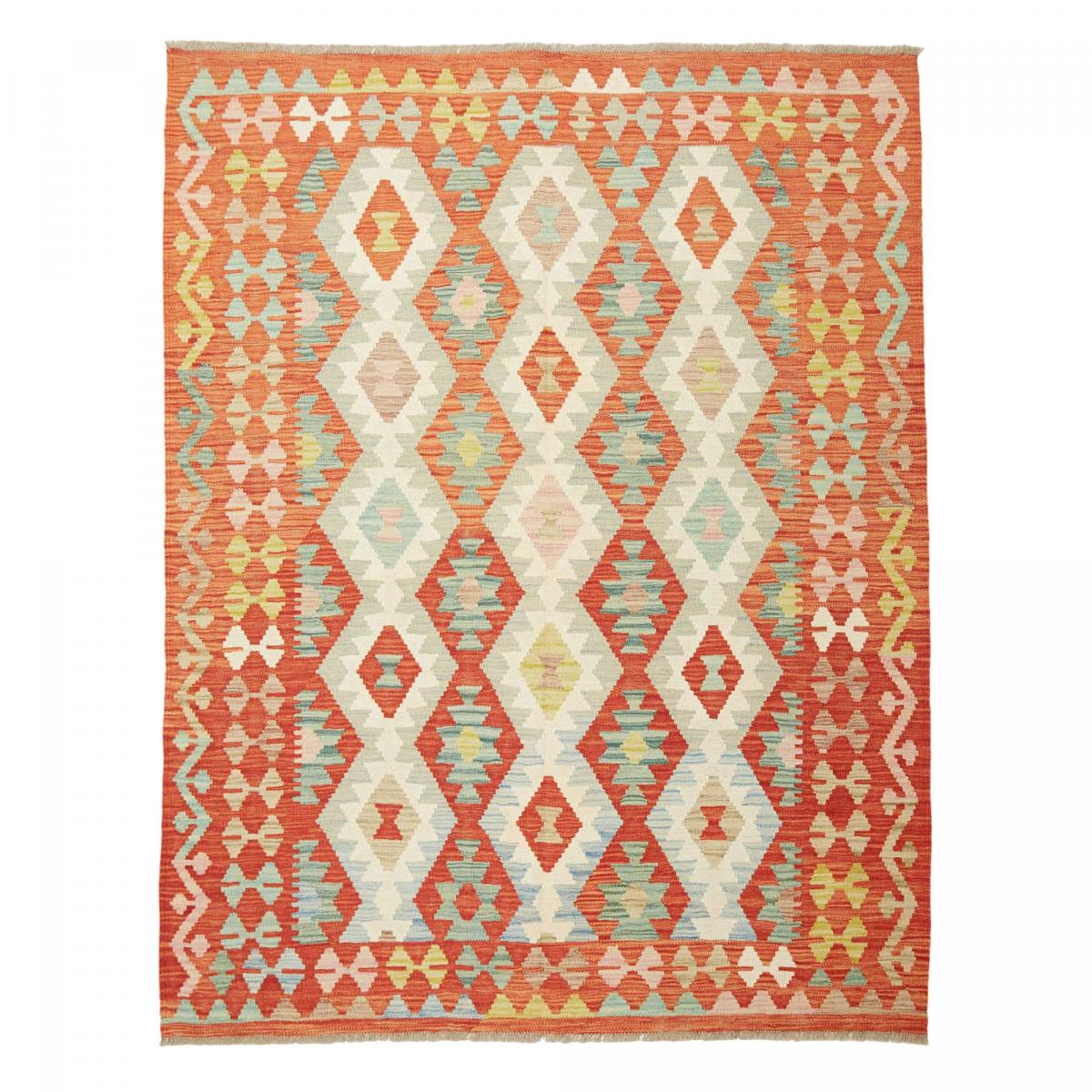 Tapis kilim géométrique, tissé plat en laine, KILIM 86
