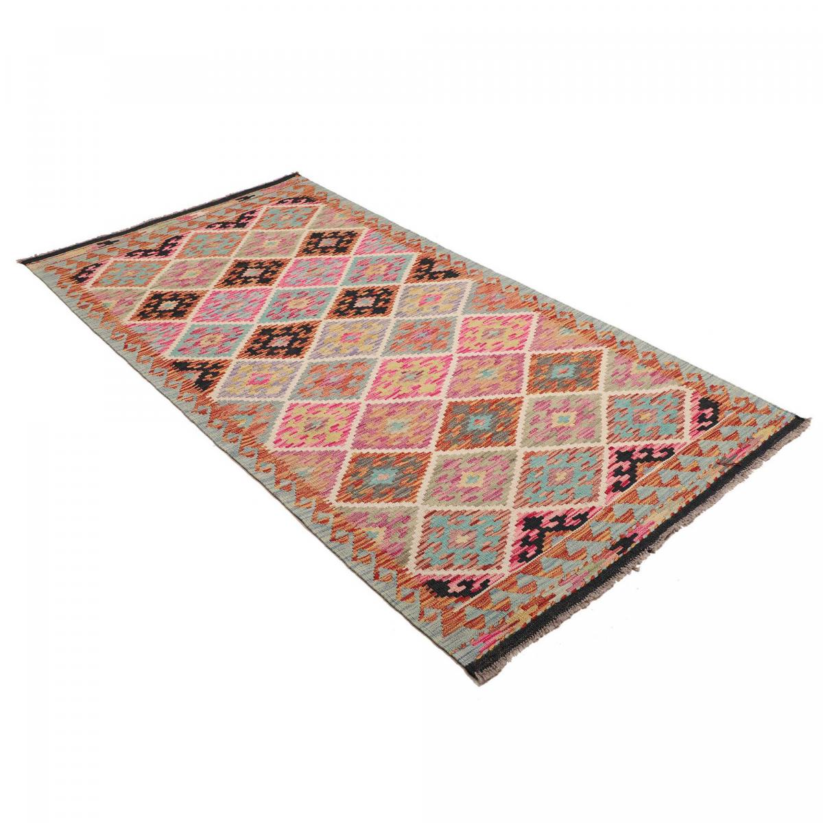 Tapis kilim, motif ethnique, tissage plat artisanal, KILIM 89 — vue 4