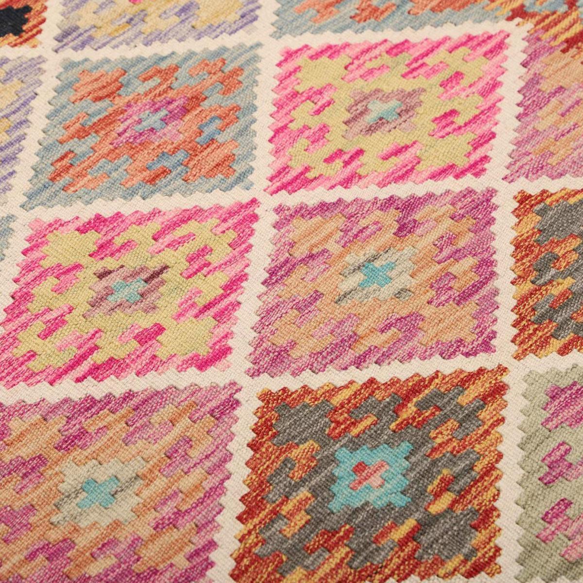 Tapis kilim, motif ethnique, tissage plat artisanal, KILIM 89 — vue 5