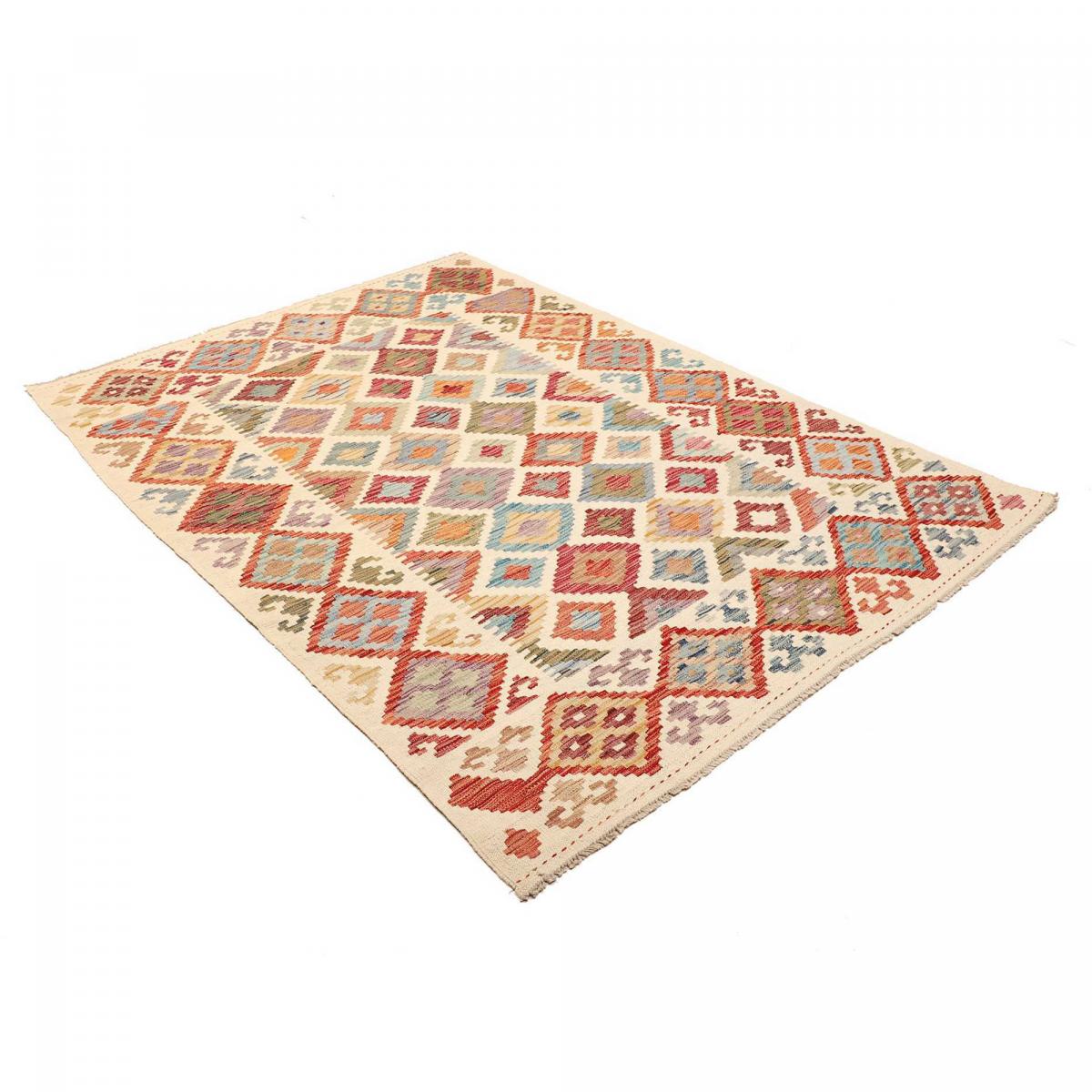 Tapis kilim géométrique, tissé plat en laine naturelle, KILIM 90 — vue 4