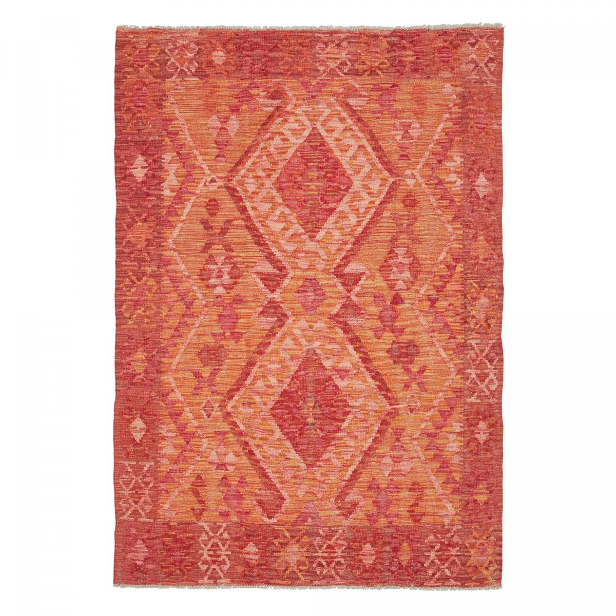 Tapis kilim, motif ethnique, tissé plat en laine, KILIM 97