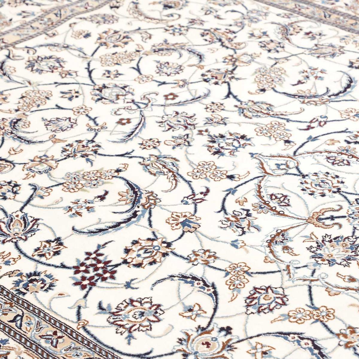 Tapis d'orient oriental, noué main, laine et soie, NAIN 9LA 38 — vue 6
