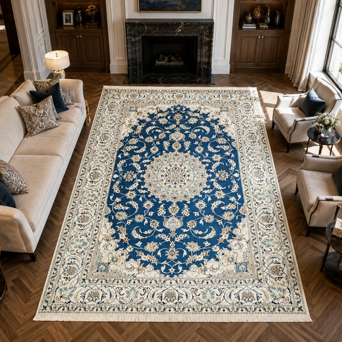 Tapis d'orient au motif oriental, noué main, NAIN 13 — vue 3