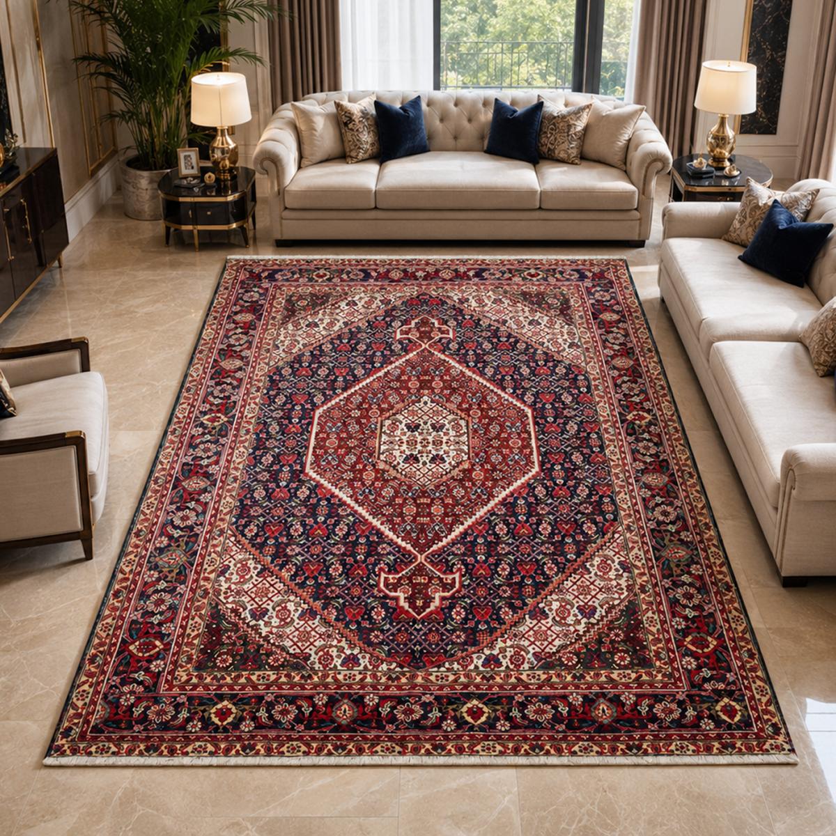 Tapis d'orient, motif oriental raffiné, noué main, TABRIZ D — vue 3
