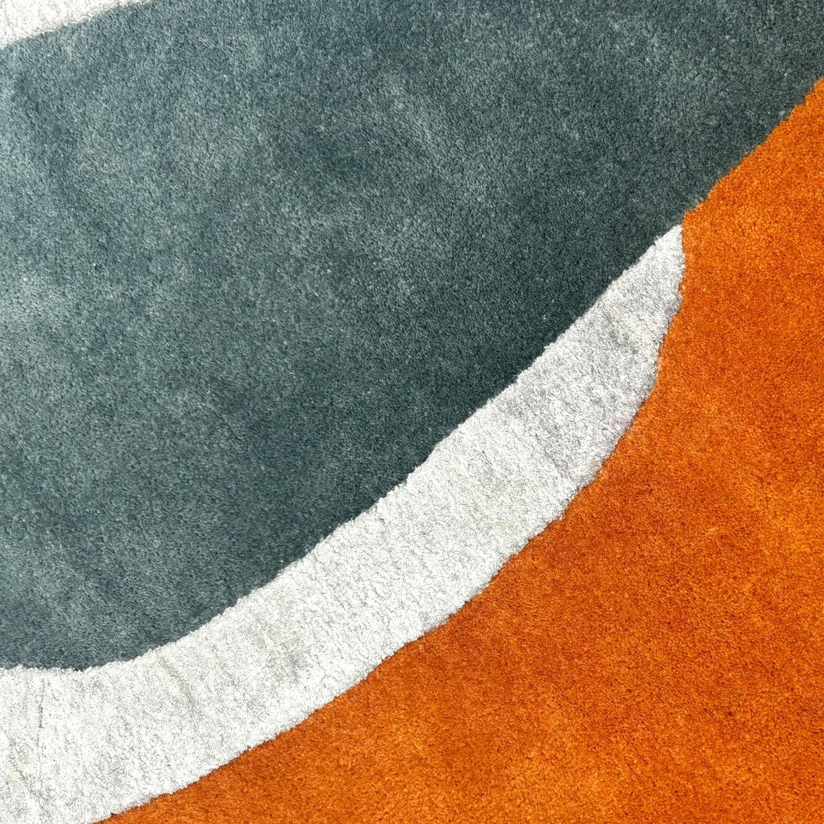 Tapis salon CIRCLAR , tapis en laine et viscose pour un aspect doux et soyeux — vue 5