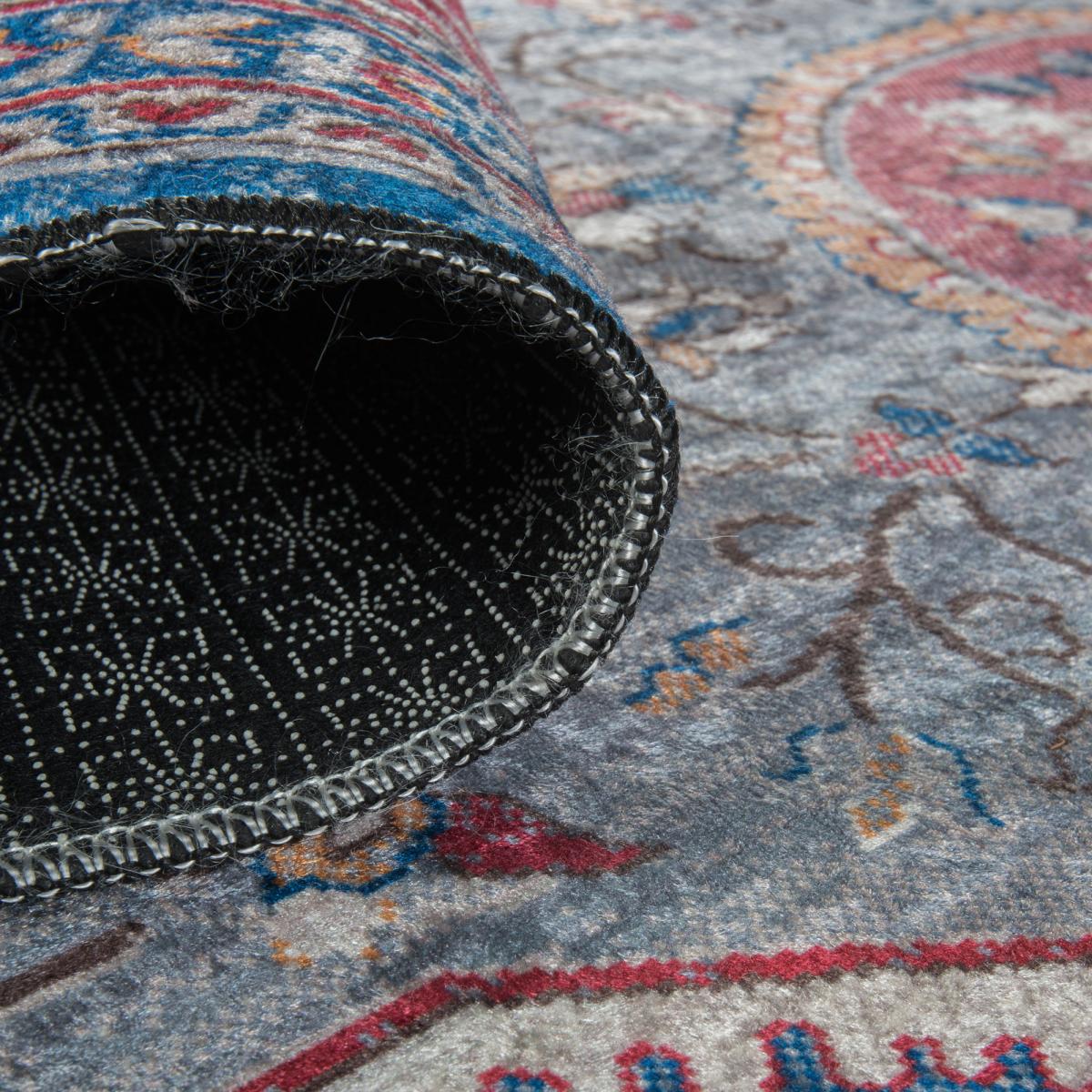 Tapis d'orient LYN11 MEDA 2, inspiration Isfahan, facile d'entretien — vue 5