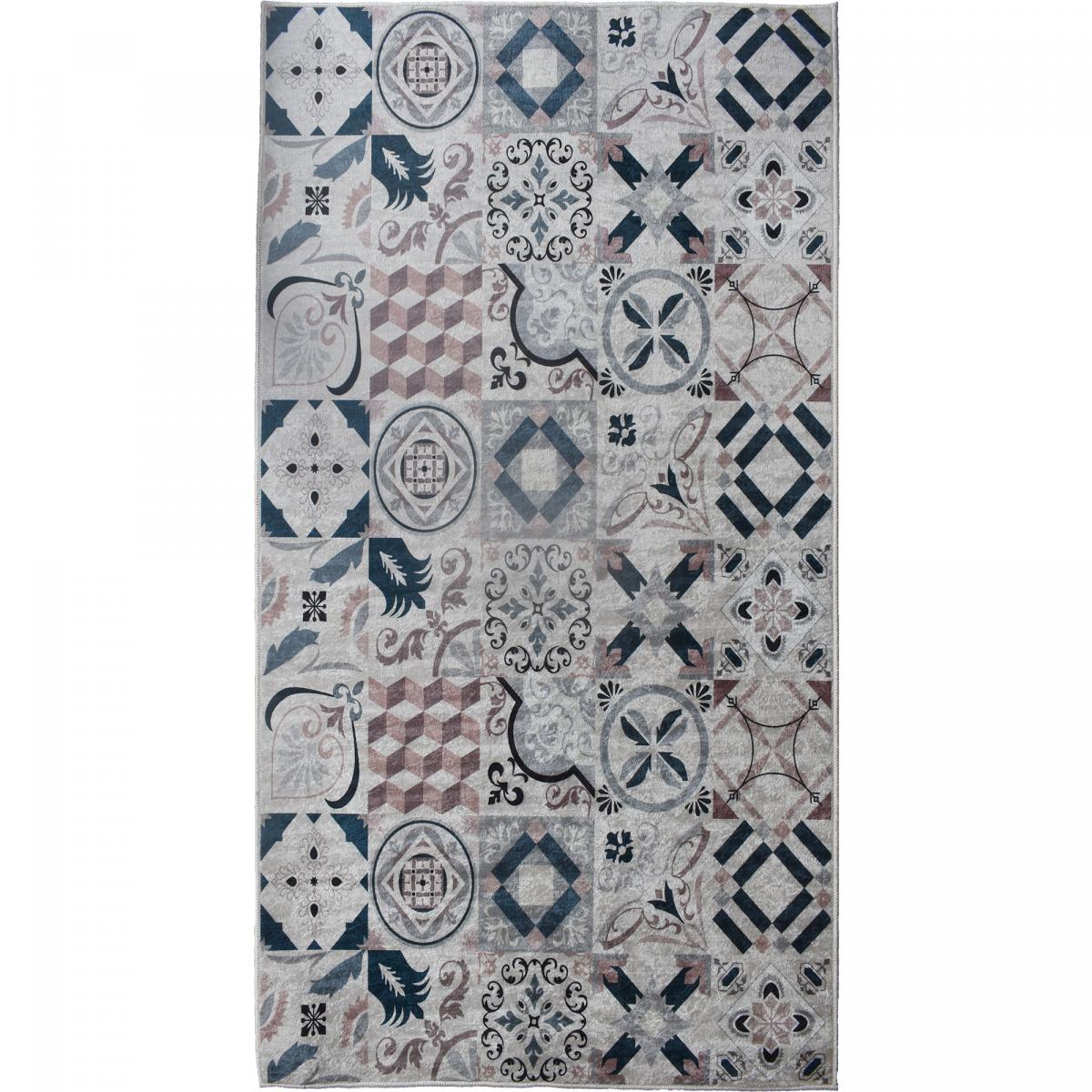 Tapis de cuisine motif carreaux de ciment LYN11 A
