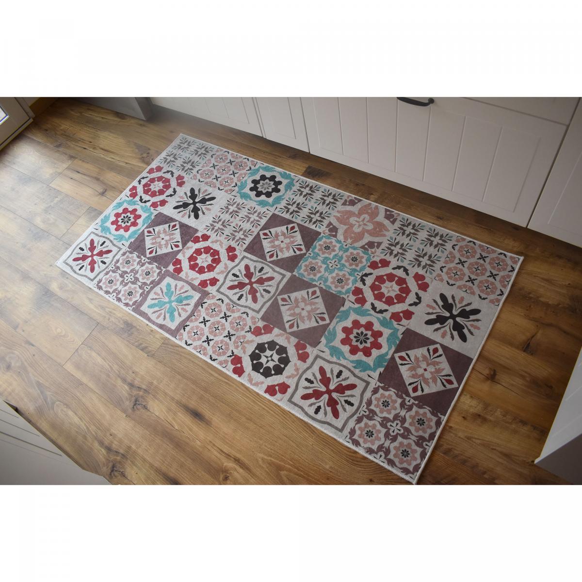 Tapis de cuisine motif carreaux de ci LYN11 A — vue 5