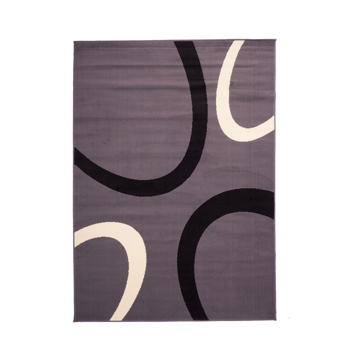 Tapis chambre tiss&eacute; motif rond LYN1 TEMPO
