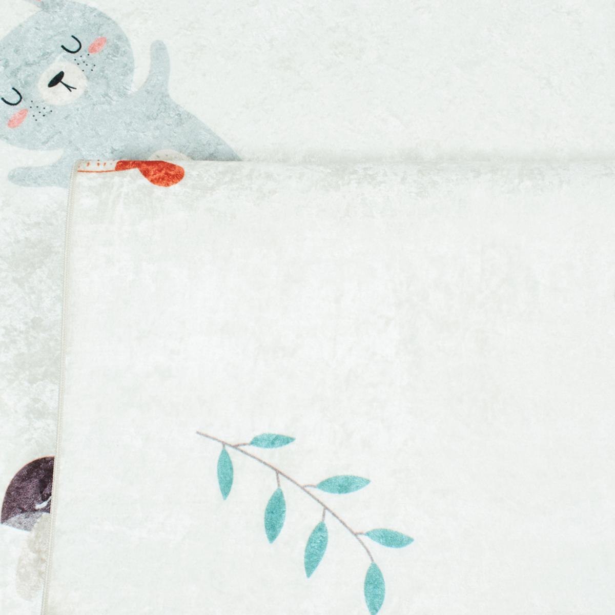 Tapis enfant tissé motif animaux FORET — vue 5