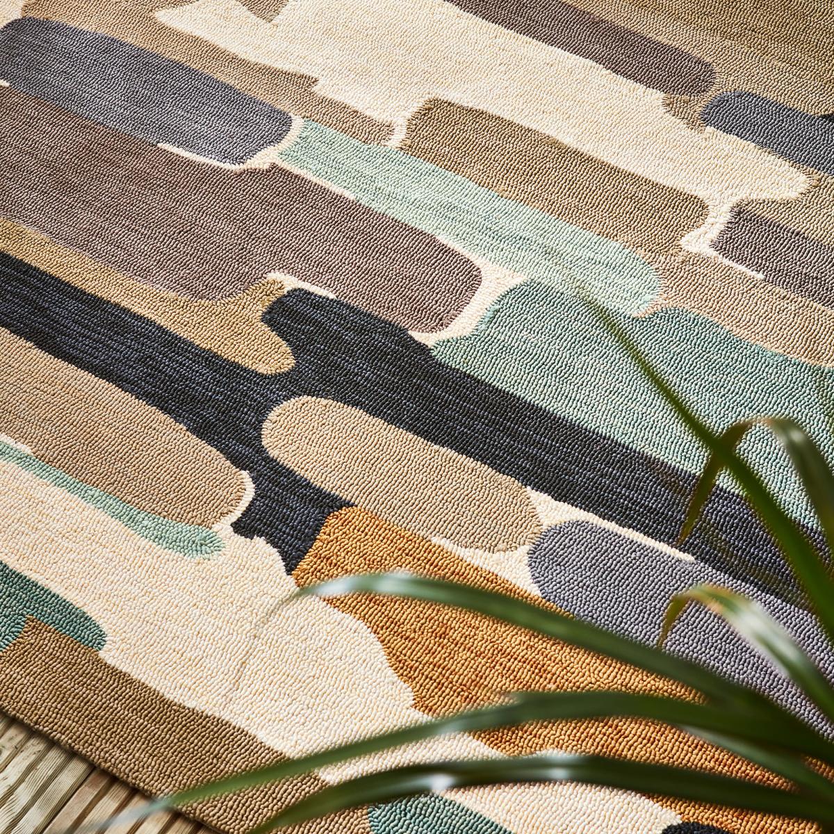 Tapis extérieur tissé kilim rectangle TRATTINO — vue 4