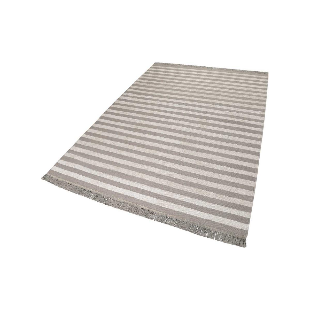 Tapis salon et chambre fait main en chanvre motif géométrique NOBI — vue 5