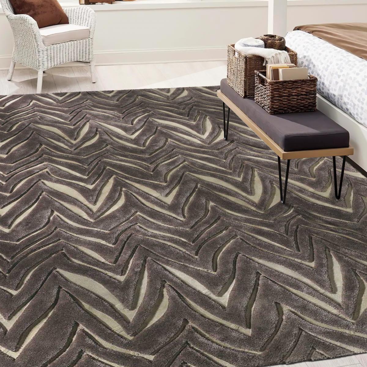 Tapis salon et chambre fait main en viscose BALBOA — vue 6