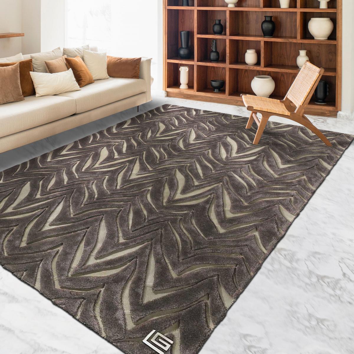 Tapis salon et chambre fait main en viscose BALBOA — vue 3