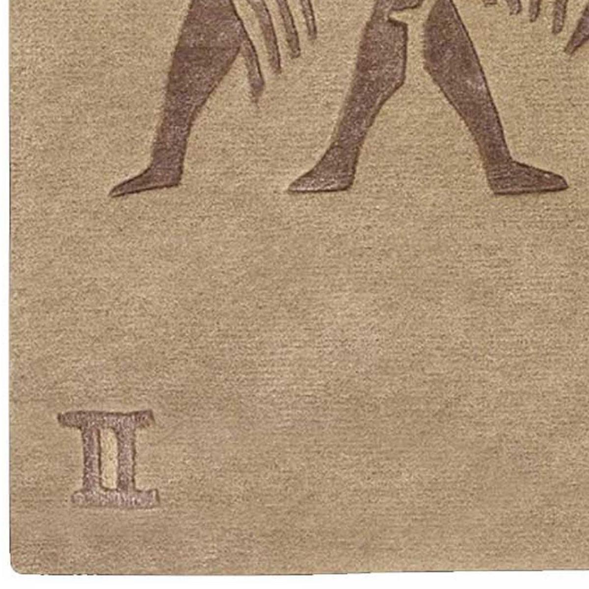 Tapis salon et chambre fait main en laine motif géométrique GEMINI — vue 5