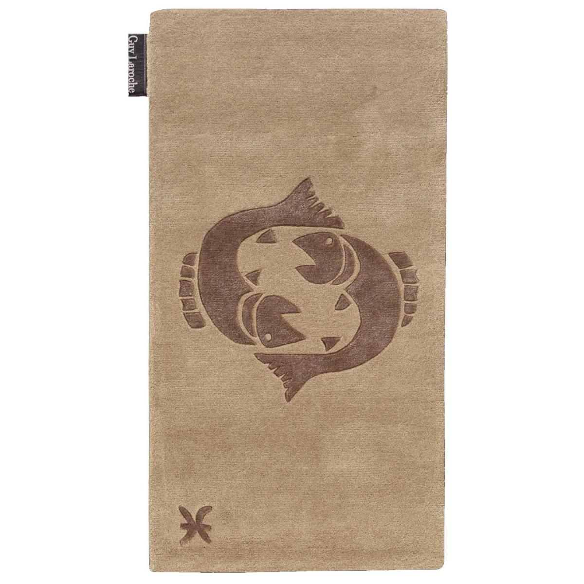 Tapis salon et chambre fait main en laine motif géométrique PISCES