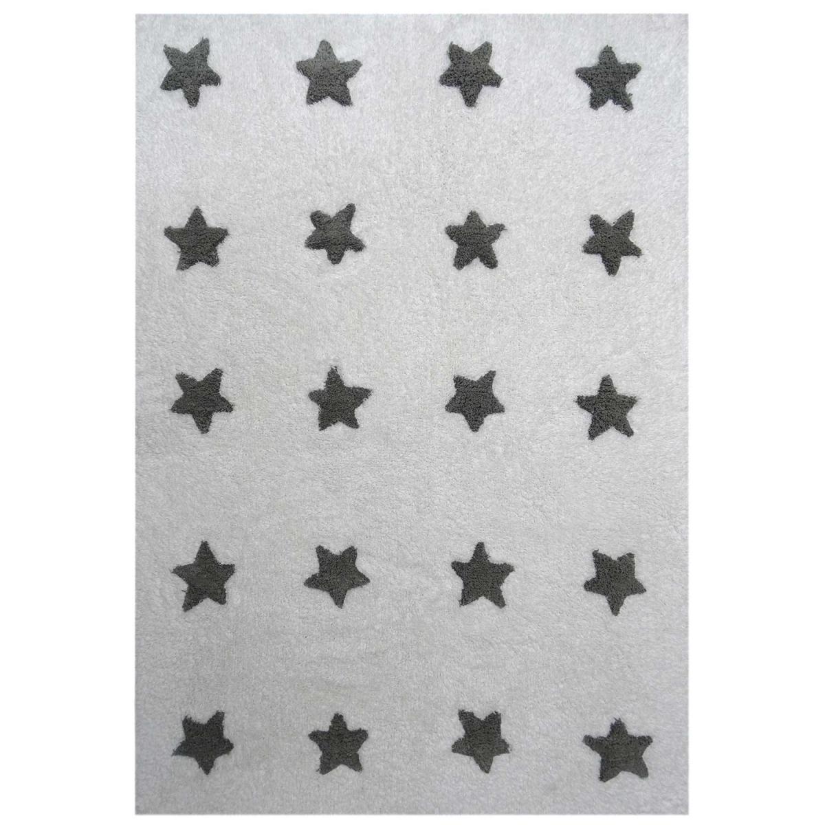Tapis enfant fait main en coton ETOILE