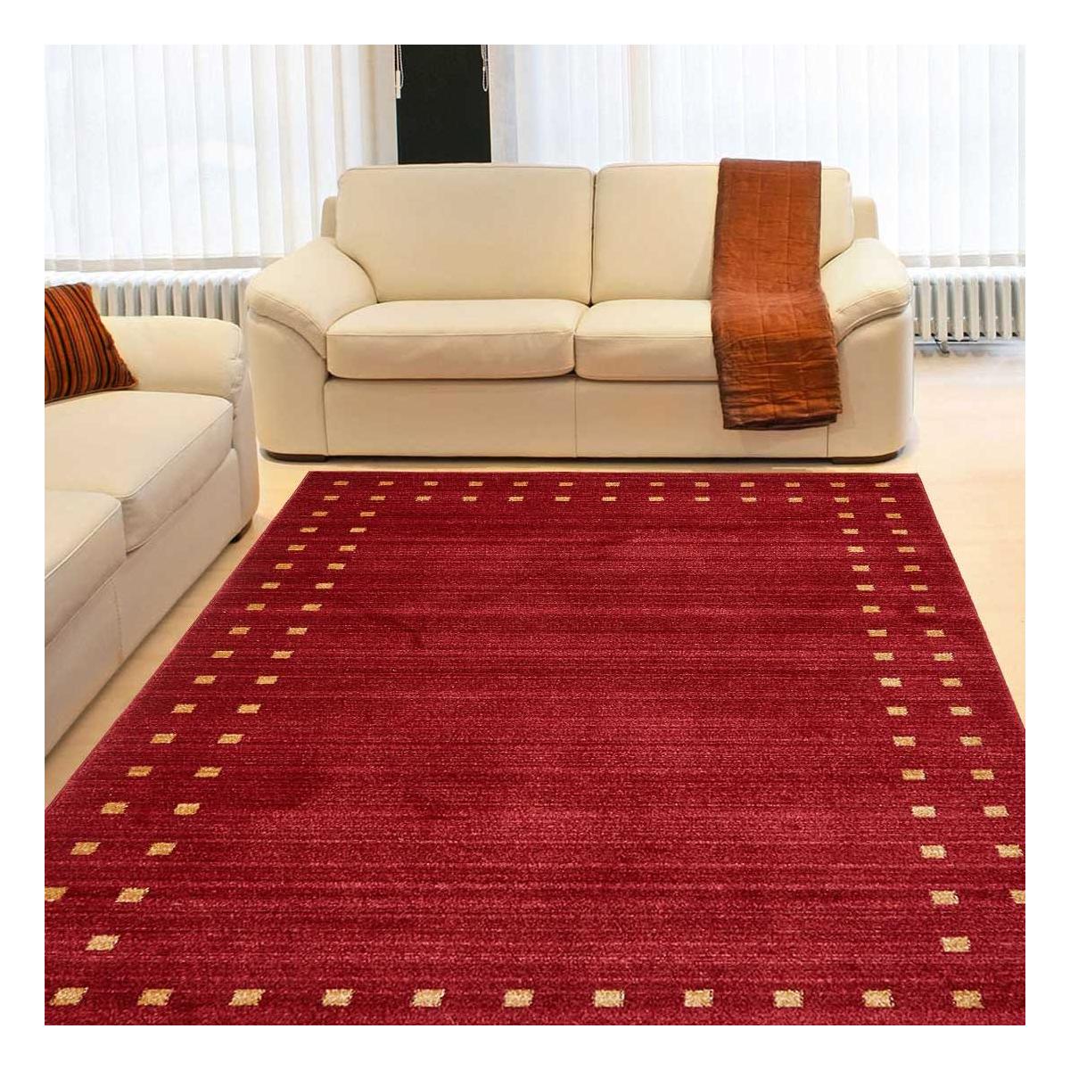 Tapis salon et chambre tissé motif simple CHOBAY 4 — vue 3